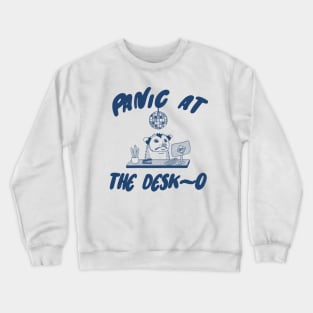 Panic at the Desk-o Opossum Shirt, Weird Opossum Meme Crewneck Sweatshirt